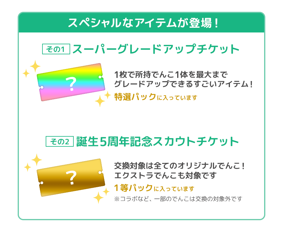 誕生5周年記念セール