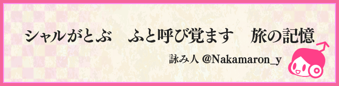 シャルがとぶ　ふと呼び覚ます　旅の記憶